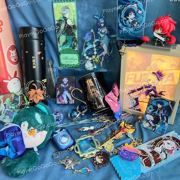 Genshin Impact Gift Box of All Charactors, Genshin Figurine Fandom Xiao, Wanderer, Venti, Zhongli, Baizhu, Nahida, Varka, Ineffa, Columbina
