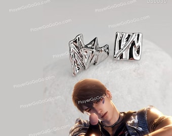 Love and Deepspace Caleb Stud Earrings for Cosplay & Daily Wear, Caleb LAD Heartbeats Ablaze Gift
