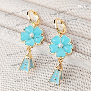 Where Winds Meet Liyuan Young Master Earrings, Copper Made WWM Accessories 燕云十六声 燕 雲 16 聲