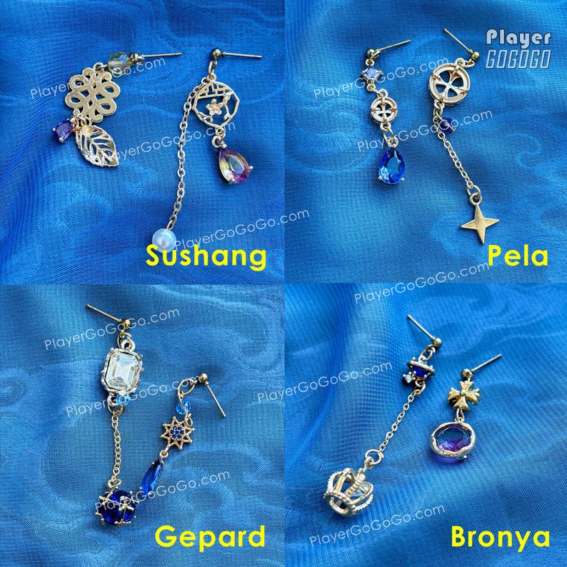 Honkai: Star Rail Fanart Earrings for Daily Wear, HSR Jewelry Custom Accepted Phainon, Anaxa, Sunday, Robin, Aventurine, Blade, Dan Heng