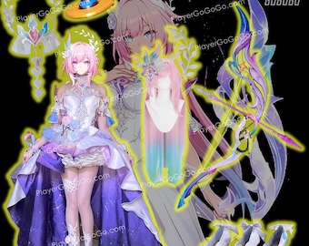 Honkai: Star Rail The Promise's BOW Skin Cyrene Cosplay Set - Weapon, Wig, Costume, Shoes, Cyrene HSR Cosplay Accessories