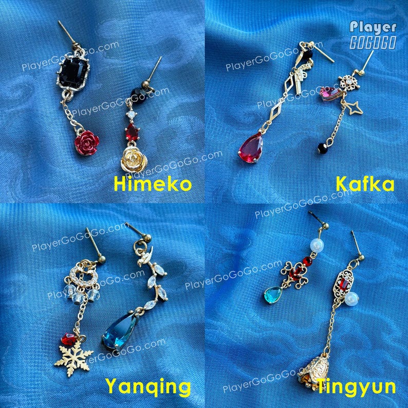 Honkai: Star Rail Fanart Earrings for Daily Wear, HSR Jewelry Custom Accepted Phainon, Anaxa, Sunday, Robin, Aventurine, Blade, Dan Heng
