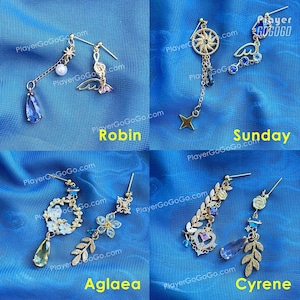 Honkai: Star Rail Fanart Earrings for Daily Wear, HSR Jewelry Custom Accepted Phainon, Anaxa, Sunday, Robin, Aventurine, Blade, Dan Heng