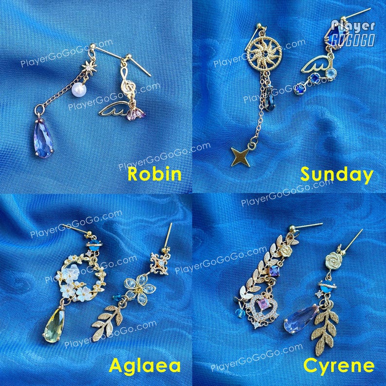 Honkai: Star Rail Fanart Earrings for Daily Wear, HSR Jewelry Custom Accepted Phainon, Anaxa, Sunday, Robin, Aventurine, Blade, Dan Heng