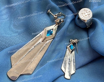 Honkai: Star Rail Mydei Earrings & Ring for Cosplay and Daily Wear, Mydeimos HSR Cosplay Accessories