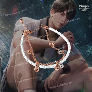 Love and Deepspace Caleb Bell Bracelet Length Adjustable for Cosplay & Daily Wear, Caleb LAD Affinity 115 Gift Cosplay Accessories