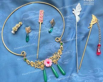 Maomao Necklace, Hair Pin, Hair Sticks and Earrings for Cosplay & Daily Wear, Maomao Cosplay Accessories