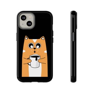 Cute Cat Phone Case - Tough Cases for Cat Lovers, Gift for Pet Owners, Cartoon Cat, Fun Phone Accessories, Kawaii Style