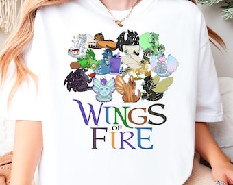 Wings Of Fire Fan Shirt, WOF Bookish Shirt, Fantasy Books Lover Shirt, Rainwings Dragon Shirt, Gift For Dragon Lovers