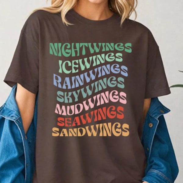 Retro Wings Of Fire Shirt, Wof Book Series Shirt, Bookish Shirt, Moonwatcher Shirt, Darkstalker Shirt, Dragon Lover Gift