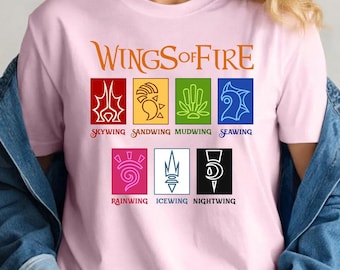 Wings Of Fire Shirt, Queen Of Pyrrhia Bookish Shirt, Dragons Lover Gift, Rainwings Dragon Shirt, Darkstalker Tee