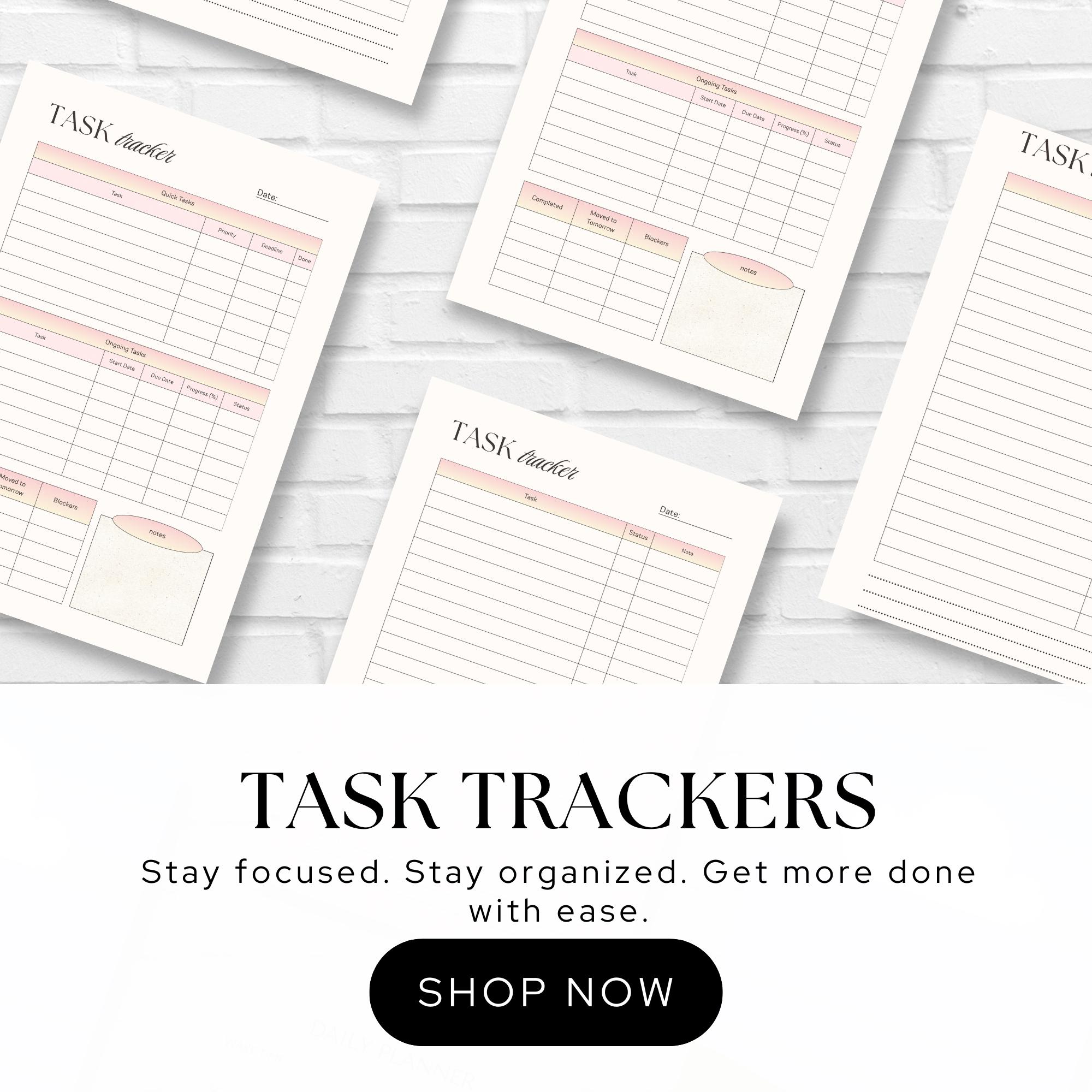 Minimalist Task Tracker Printable | Productivity Organizer (A4/US ...