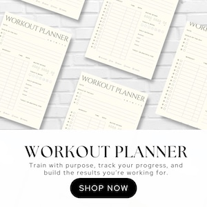 Daglig träningsplanerare | Fitness- och träningslogg (direkt nedladdning)