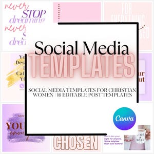 Christian Social Media Templates: Bible Verse Affirmation Cards (Digital Download, MRR/PLR License)