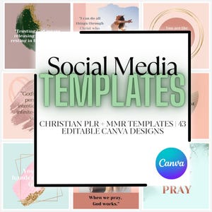 Christian Social Media Templates: Spiritual Growth Prompts (MMR Canva Editable)