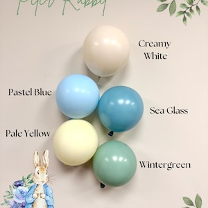Peter Rabbit Theme DIY Balloon Garland Kit/Birthday Balloon Garland/Baby Shower/Dusty Blue/Green