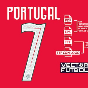 Font typography Vector Portugal World Cup 2026 5 files .eps .pdf .ttf with logo and .ttf without logo football soccer