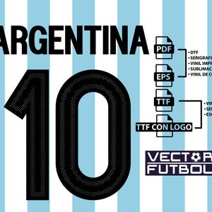 Argentine font typography 50 years 2025-2026 season 4 files .eps .pdf .ttf with logo and .ttf without logo soccer