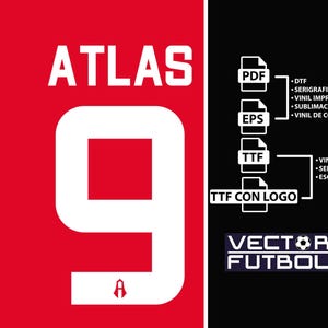 Font typography Vector Club América Mexico season 2025-2026 4 files .eps .pdf .ttf with logo and .ttf without logo soccer