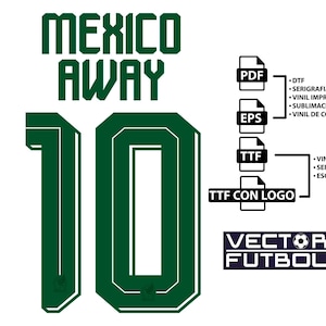 Font tipografía Vector México WC mundial 2026 visitante 4 archivos .eps .pdf .ttf con logo y .ttf sin logo futbol soccer