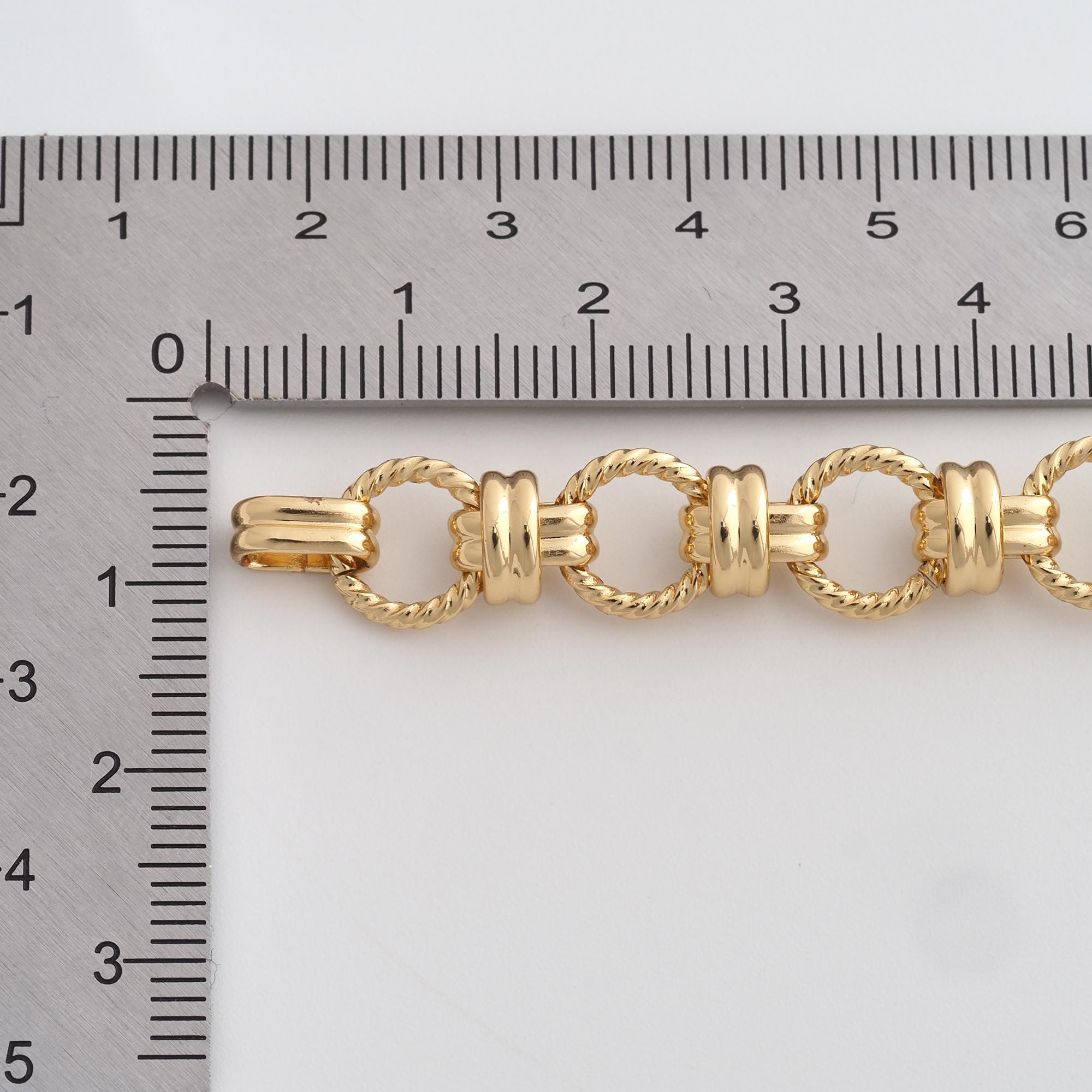 1 Mater Gold Round Chains,18k Gold Filled Thick Chains,twist Drawn Link ...