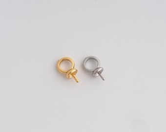 10 pcs Gold Head Pins,18K Gold Filled Eye Beads,Head Pins for DIY Jewelry Making Supply,9.4x5.3x.7mm