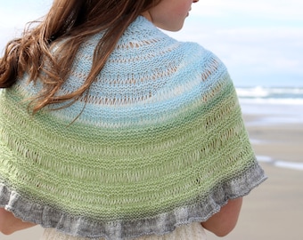 Coastal Shawl | PDF knitting pattern