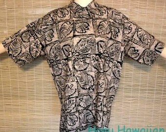 TORI RICHARD Mens Hawaiian Foliage Block Print Shirt - XL