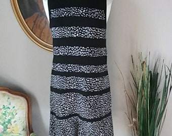 MICHAEL KORS Cheetah Stripe A Line Dress. Medium