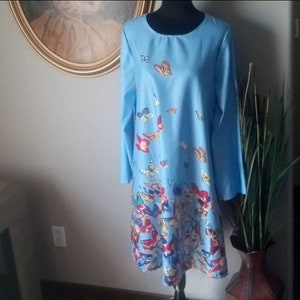 Colorful Butterfly Mumu Dress. Size XL