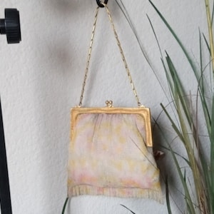 SALE Gray/mauve/white Pink Peony Watercolor Handbag Skinny 