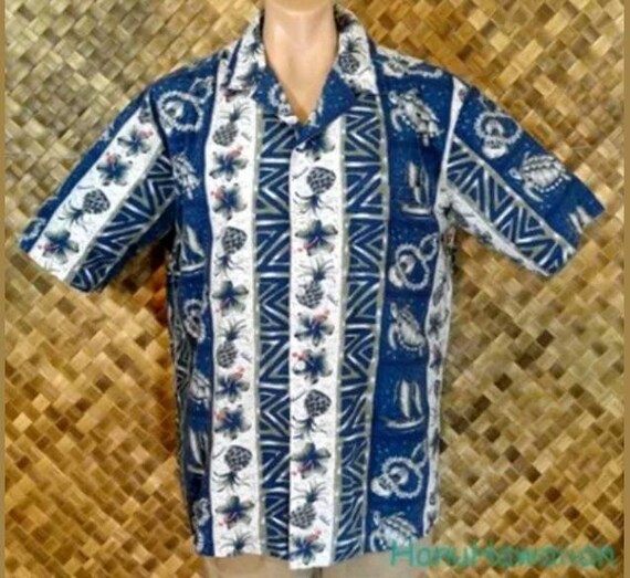 Chemise Hawaii Kalena Fashions Aloha - Taille XL, Manches Courtes, Motif Voiture/plage, Occasion Très Bon état