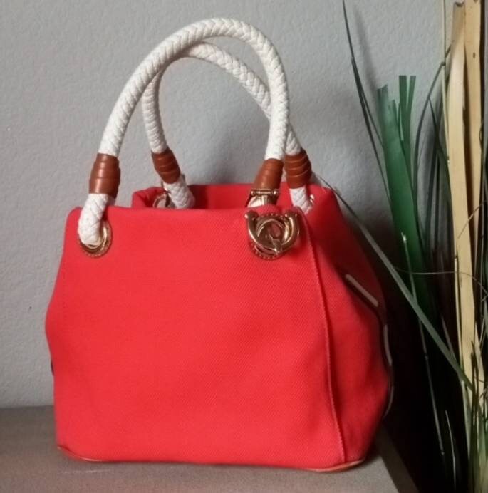 Michael Kors Orange Rouge Marina Tote Bag Sac a main. Etsy France