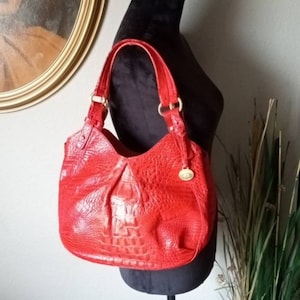 BRAHMIN RED LACQUER, VALENTINES DAY RED BAG