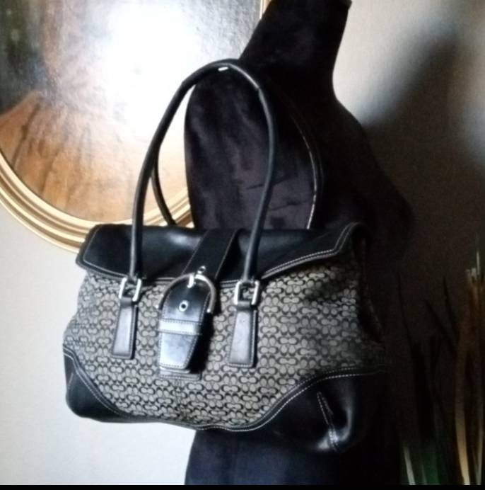 Cloth handbag Coach Black in Cloth - 24537260