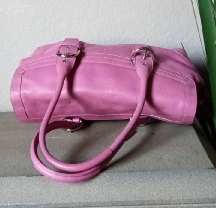 COACH Dusty Rose Pink Leather Hobo Transforms to Satchel Purse