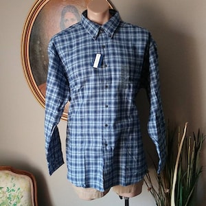NOS JCPenney&#39;s Towncraft men&#39;s Flannel Dress Shirt. XL