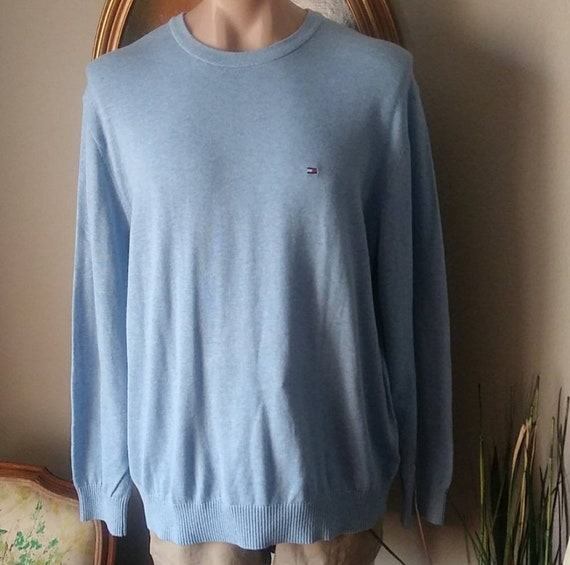 Tommy Hilfiger Mens Solid Crewneck Sweatshirt Navy XL