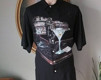 Tori Richard mens Hawaiian Martini Bar Shirt. 2XL