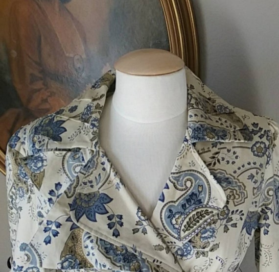 Exquisite Floral Paisley Couture Coat Dress. Medi… - image 5