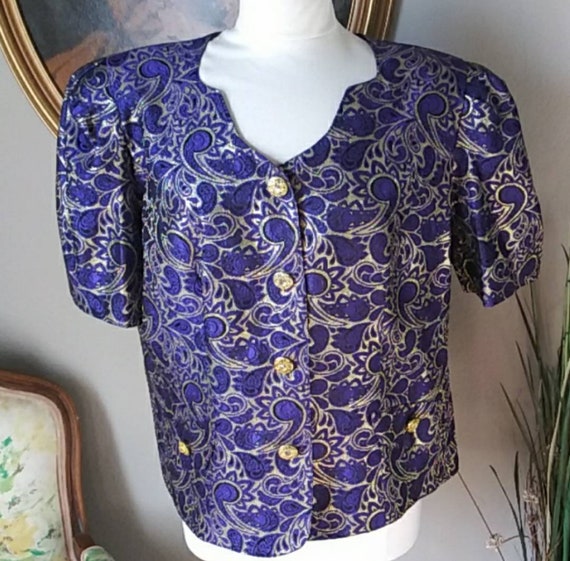 Vintage 1980's NWOT Jessica Howard Paisley Jacket… - image 1