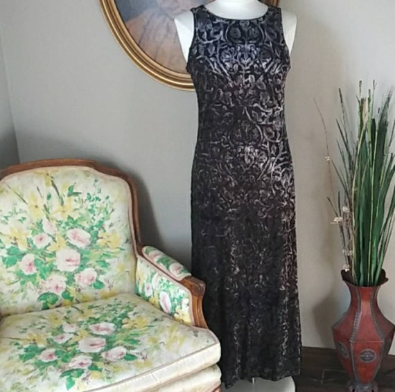 chinese dress ladies NEW Jonathan Martin Black Pink & Tan Floral Maxi Dress main image 1