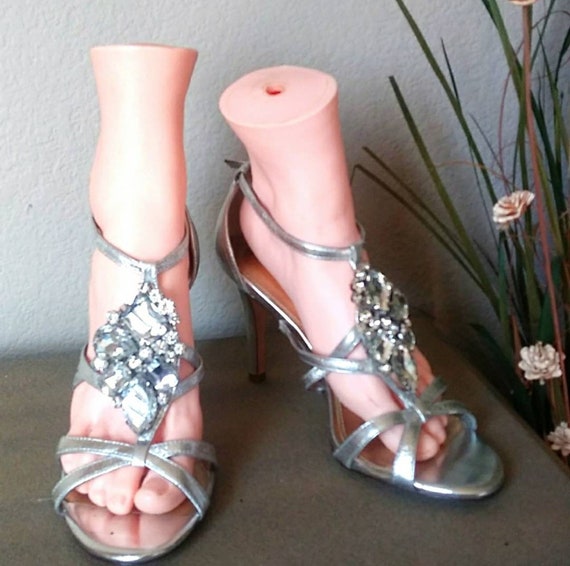 Antonio Melani Silver Jeweled Slingback 