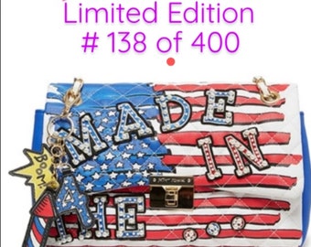 Betsey Johnson Travel Handbag Luggage Diaper Bag With Lock Top Red