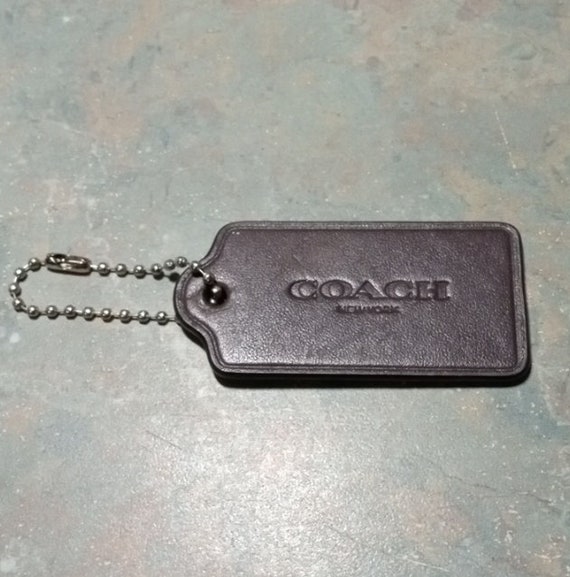COACH New York Dark Brown Purse Hang Tag Charm Zipper Pull Etsy