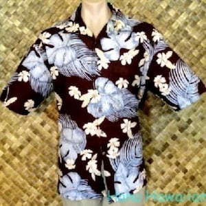KAHALA mens Hawaiian Shirt. Large