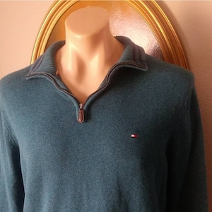 Tommy Hilfiger mens 1/4 Zip Sweater. Large image 2