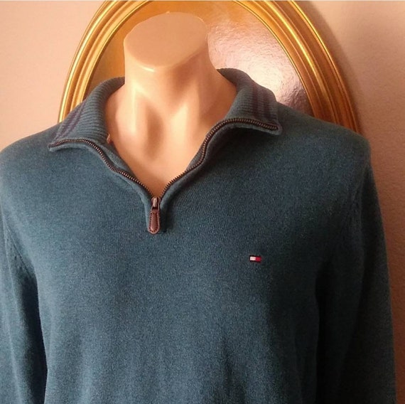 Tommy Hilfiger mens 1/4 Zip Sweater. Large - image 2