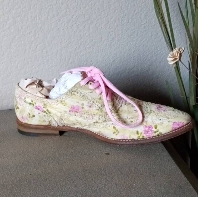 RARE Vintage Paul Smith Men Only Rose Print Lace Women display picture 2