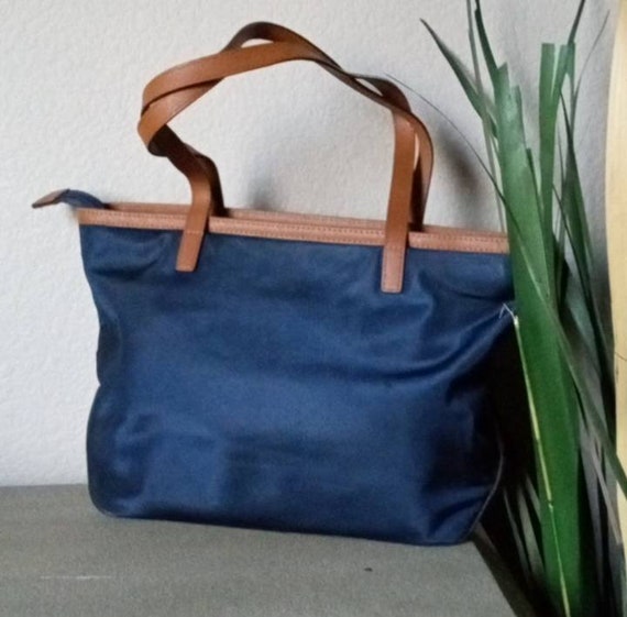 mk tote bag blue